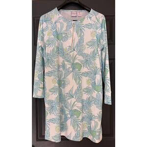 Stella Parker Collection‎ Pineapple Print Dress Tunic Women’s XL Zip Neck